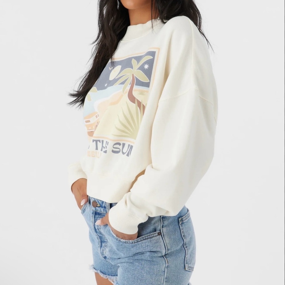 O'Neill Womens Roam Slow Moment Crop Sweatshirt